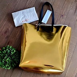 NWT Gorgeous Gold Marni Tote